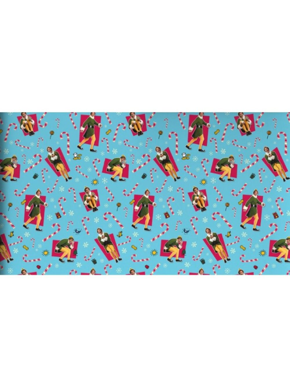 Hallmark Christmas Wrapping Paper Buddy the Elf Poses Blue 25 sq ft Holiday Gift